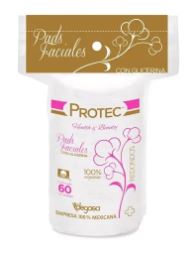 PADS FACIALES CON GLICERINA PROTEC 60 Pzas