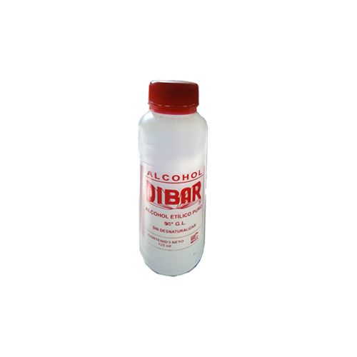 ALCOHOL ROJO ETILICO 96° GL SIN DESNATURALIZAR 125 ml, DIBAR