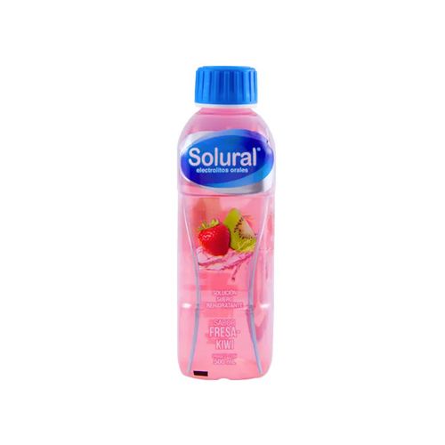 SUERO ORAL SABOR FRESA/KIWI, SOLURAL 500 mL sol