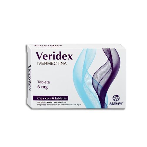 IVERMECTINA 6mg. VERIDEX 4 TABLETAS