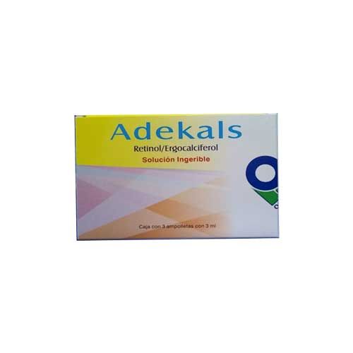 RETINOL/ERGOCALCIFEROL 5000UI/400UI, ADEKALS SOL. INGERIBLE 3 AMP