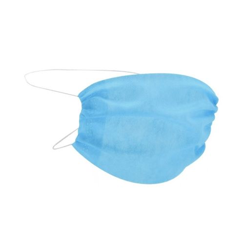 CUBRE BOCAS AZUL SENCILLO ECONOMICO CON 100 pzas.