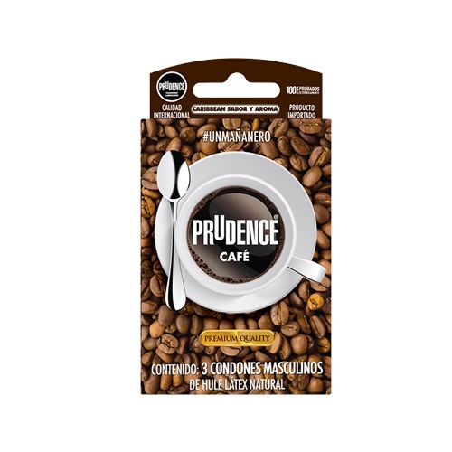 PRESERVATIVO PRUDENCE CAFE 1 caja C/3 pzs