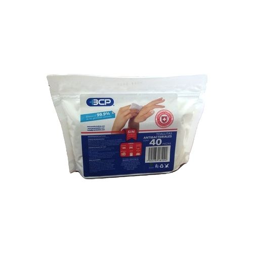 TOALLITAS ANTIBACTERIALES 40 PZAS.