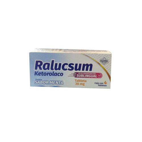 KETOROLACO 30 mg, 4 tab SL, RALUCSUM SABOR MENTA