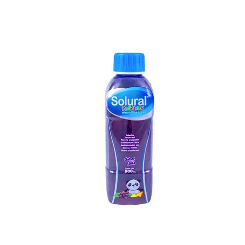 SUERO ORAL PEDIATRICO SABOR UVA, SOLURAL 500 mL sol