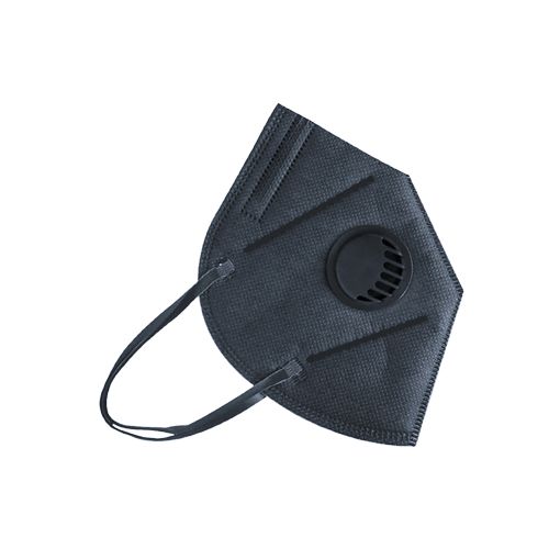 MASCARILLA CUBREBOCAS KN95 NEGRO CON VALVULA