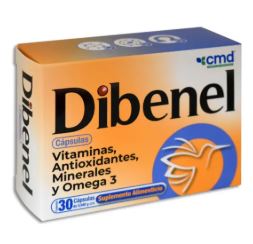 VITAMINAS/ANTIOXIDANTES/MINERALES Y OMEGA 3, 30 cap, DIBENEL