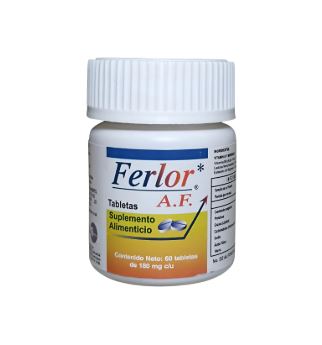 ACIDO FOLICO /HIERRO 180 mg, FERLOR AF 60 tab