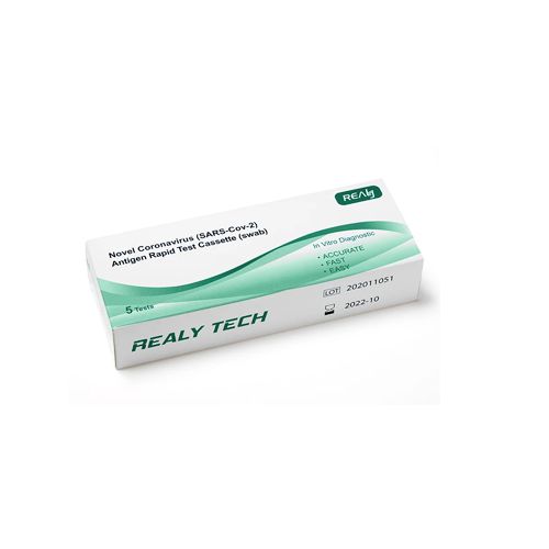 PRUEBA DIAGNOSTICO COVID HISOPO, 5 tests, REALY