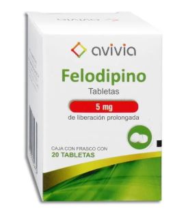 FELODIPINO 5 mg, 20 tab, AVIVIA