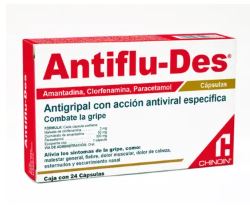 AMANTADINA/CLORFENAMINA/PARACETAMOL, 24 cap, ANTIFLU-DES