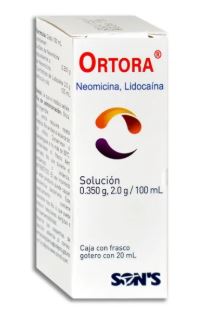 NEOMICINA / LIDOCAINA 0.350g/2.0g GOTAS OTICA ORTORA 20mL