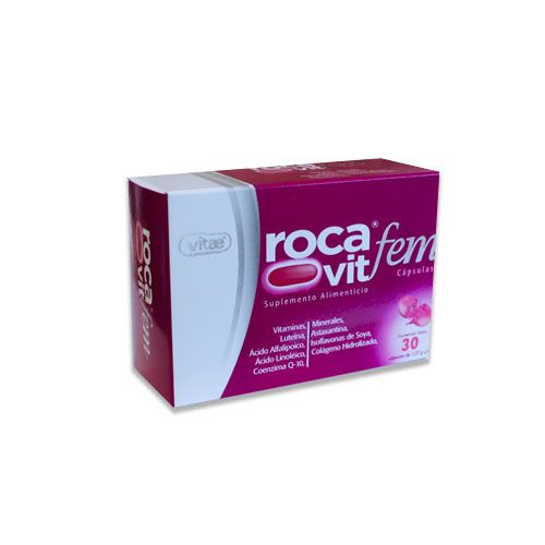 VITAMINAS Y MINERALES ISOFLAVONAS DE SOYA c/30 cap ROCA VIT FEM