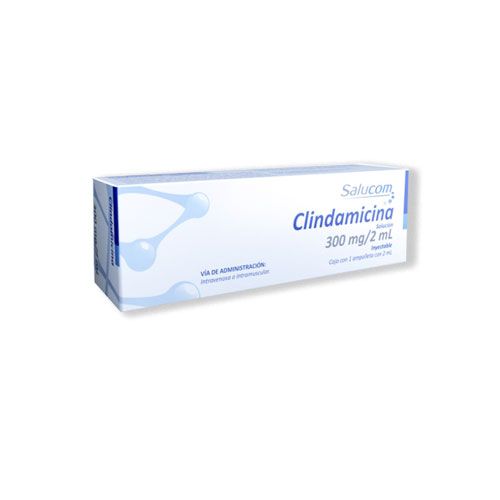 CLINDAMICINA 300 mg c/1 amp 2 mL SALUCOM