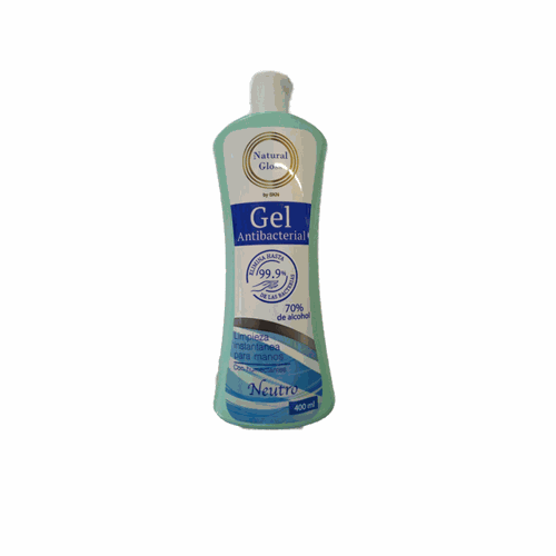 GEL ANTIBACTERIAL 70% ALCOHOL NATURAL GLOSS 400 ml