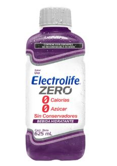 SUERO ORAL 625 ml, ELECTROLIFE ZERO UVA