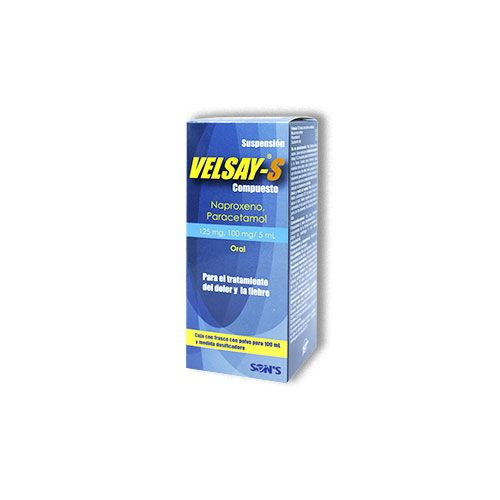 NAPROXENO/PARACETAMOL 125mg/100mg/5ml susp VELSAY-S COMPUESTO 100 mL
