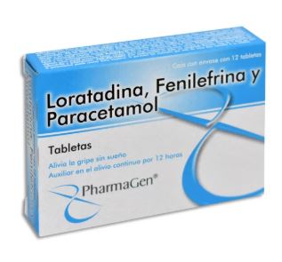 FENILEFRINA/LORATADINA/PARACETAMOL, 12 tab, PHARMAGEN