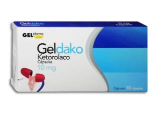 KETOROLACO 10 mg, 10 cap, GELDAKO