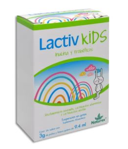 INULINA Y PROBIOTICOS, 3 g/9.4 ml gts, LACTIV KIDS SUSP