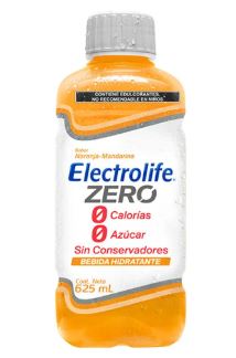 SUERO ORAL 625 ml, ELECTROLIFE ZERO NARANJA-MANDARINA