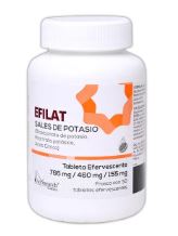 SALES DE POTASIO (BICARBONATO POTASIO/BITARTRATO POTASICO/ACIDO CITRICO), 766/460/155 mg, 50 tab efervescentes, EFILAT