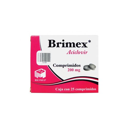 ACICLOVIR 200 MG, BRIMEX 25  comp