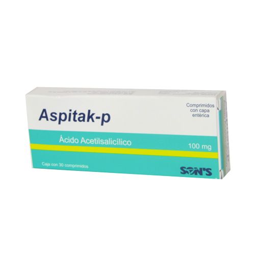 ACIDO ACETIL SALICILICO 100 MG, ASPITAK-P 30  comp