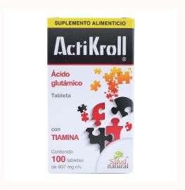 ACIDO GLUTAMICO/TIAMINA VITA.B1 VITA.B12 , 100 tab, ACTIKROLL TAB