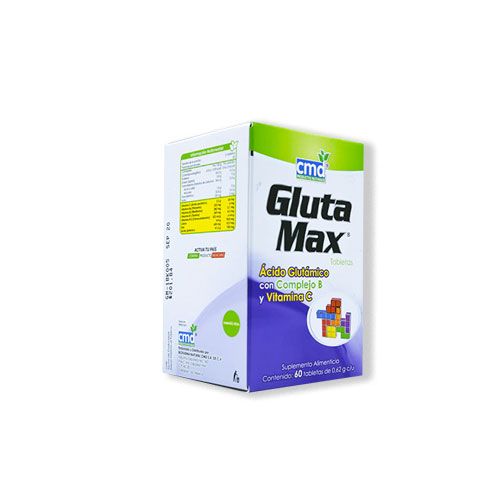 ACIDO GLUTAMICO, VIT C, B-1, B-2, B-6, CALCIO, ZINC, 60 tab, GLUTAMAX