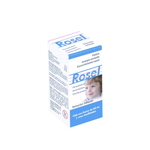 AMANTADINA CLORFENAMINA PARACETAMOL , ROSEL SOL 60 ml sol