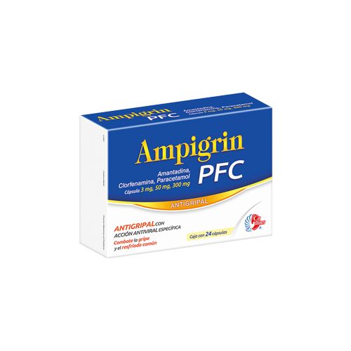 AMANTADINA CLORFENAMINA PARACETAMOL AMPIGRIN PFC, 24 caps