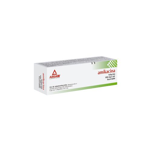 AMIKACINA 100 MG/2 ML, G.I. AMSA, 1 amp