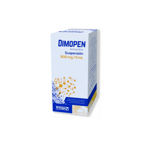 AMOXICILINA TRIHIDARATADA 500 mg/5 ml, 75 ml, DIMOPEN