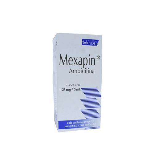 AMPICILINA   TRIHIDRATADA  125MG, MEXAPIN 60 ml susp