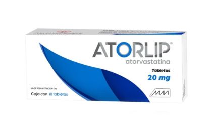 ATORVASTATINA 20 mg, 10 tab, ATORLIP
