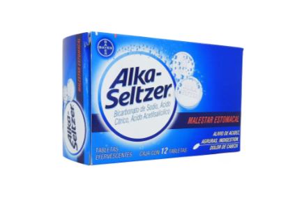 BICARBONATO DE SODIO, ACIDO CITRICO, ACIDO ACETIL SALICILICO, ALKASELTZER CJA 12  tab