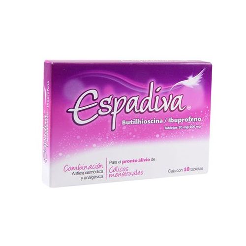 BUTILHIOSCINA IBUPROFENO 20MG/400MG , ESPADIVA 10  tab