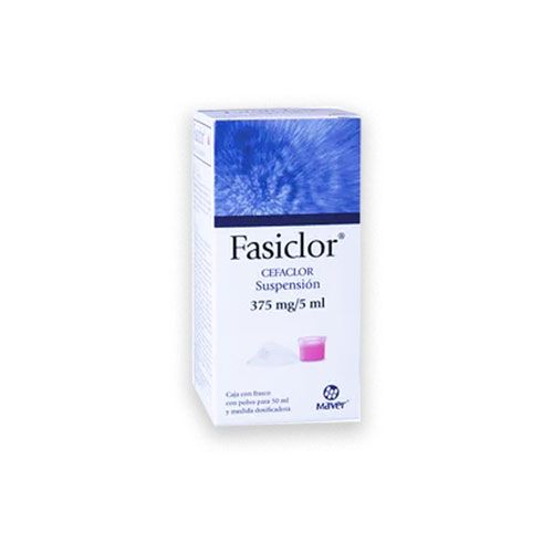 CEFACLOR MONOHIDRATADO 375 MG , FASICLOR  50 ml susp