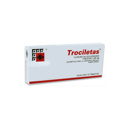 CETILPIRIDINIO 1.45 MG. SABOR CEREZA, TROCILETAS 10  tab