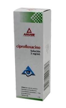 CIPROFLOXACINO 3 mg/ml, 5 ml sol oft, AMSA