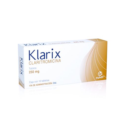 CLARITROMICINA  250MG, KLARIX 250 10  tab