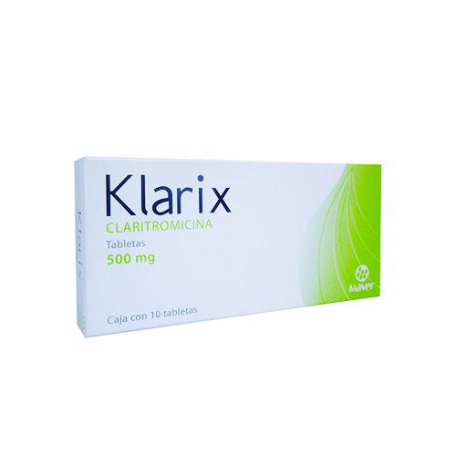 CLARITROMICINA  500MG, KLARIX 500 10  tab