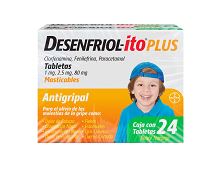 CLORFENAMINA/FENILEFRINA/PARACETAMOL 1.5/2.5/80 mg, 24 tab, DESENFRIOLITO PLUS