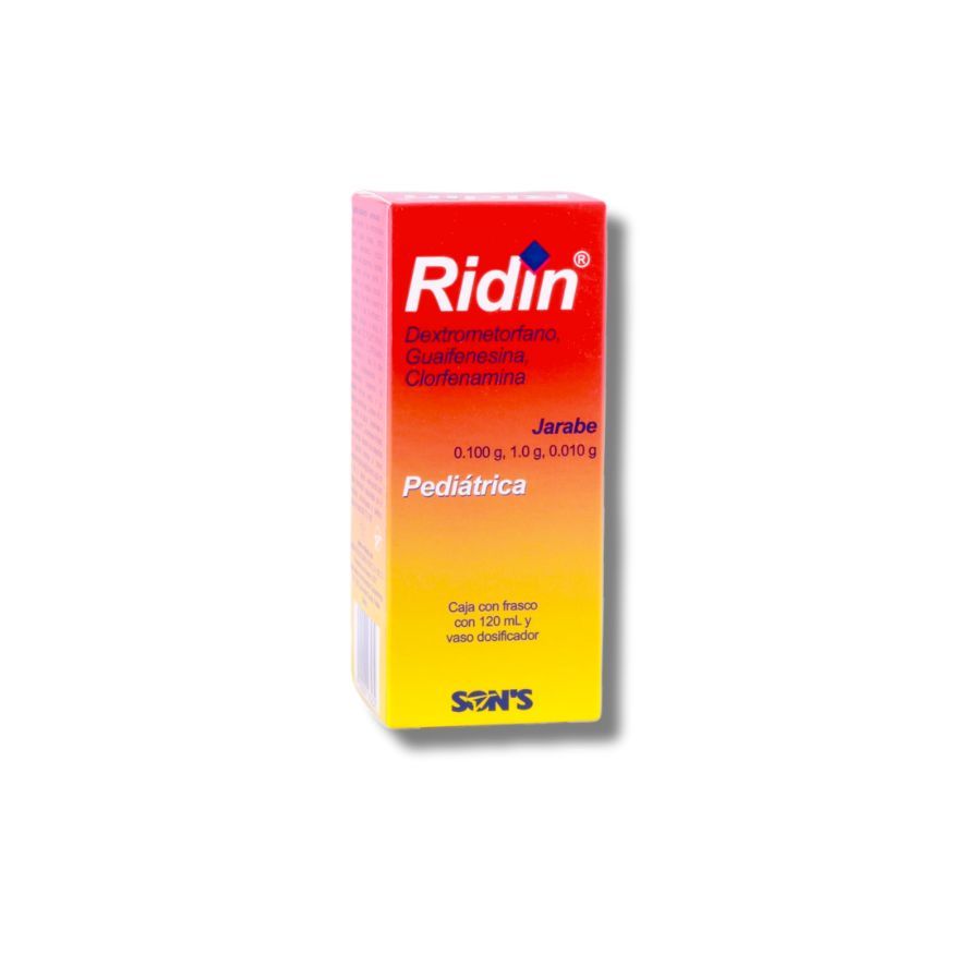 DEXTROMETORFANO GUAIFENESINA CLORFENAMINA, RIDIN INFANTIL 120 ml susp