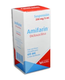 DICLOXACILINA SODICA MONOHIDRATADA 250 mg, 60 ml, AMIFARIN