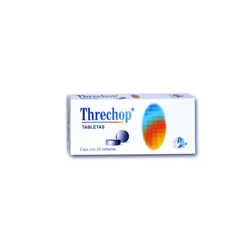 DIYODOHIDROXIQUINOLEINA, CARBON ACTIVADO, FURAZOLIDONA, 20 tab, THRECHOP