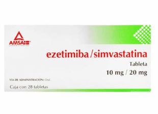 EZETIMIBA/SIMVASTATINA 10/20 mg, 14 tab, AMSA