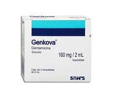 GENTAMICINA 160 mg, c/5 amp, GENKOVA